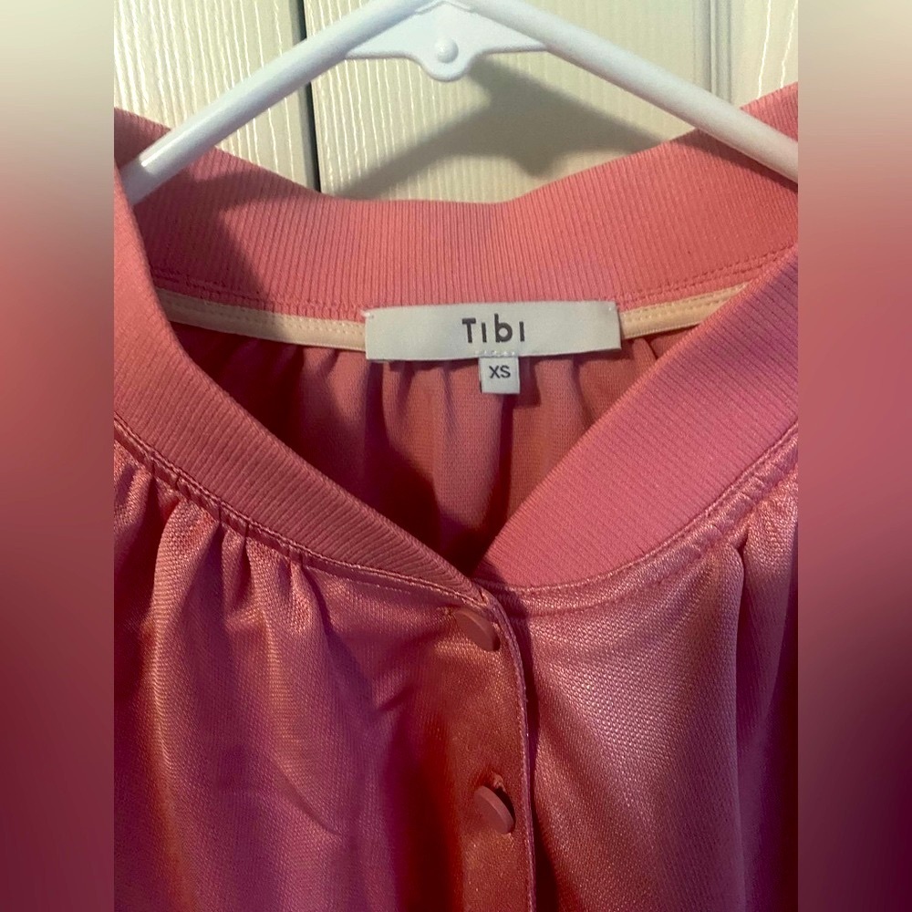 Tibi Blush Pink Satin Blouse - Picture 4 of 10